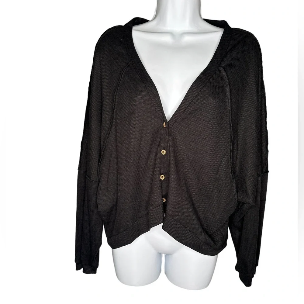 Jade by Jane Black Button Cardigan
